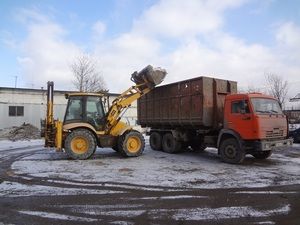 Погрузка и утилизация снега в контейнерах